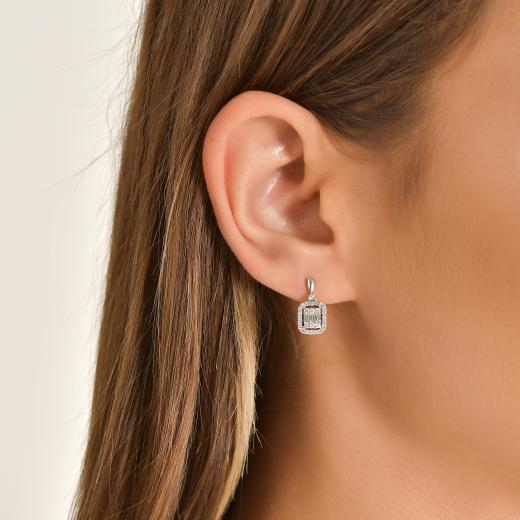 0.62 ct. Diamond Baguette Earrings